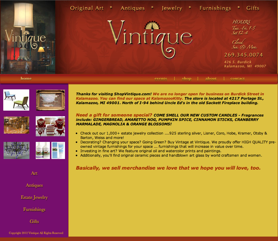 Vintique website